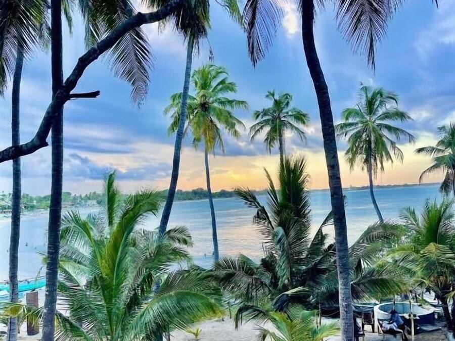 Tweepersoonskamer, balkon, uitzicht op strand | Strand | Aan het strand, wit zand, een strandbar