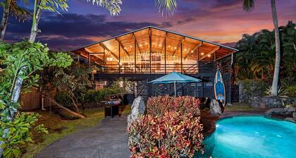 Mai Tai Manor by Gather: Modern Oasis w/ Saltwater Pool & Lanai Near Keauhou