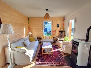 Tv, dvd-spelare, ett bordtennisbord och böcker