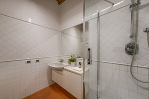 Shower, hair dryer, bidet, towels - A lovely terrace in Santo Spirito with elevator (firenze)