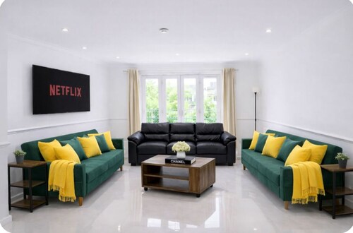 Stylist 7sleeps contractor groups friendly1bedroom flat Canada Water free WiFi
