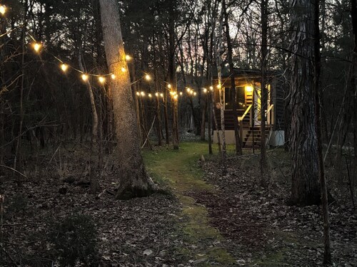A private tiny guest house tucked away on a quiet piece of country property.