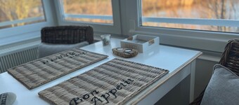 Lüttjeseeblick13 ...panoramic view of the lake and located directly on the dike and the sea