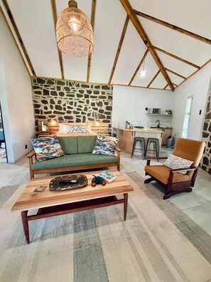 高级木屋, 露台, 花园景观 | 起居区