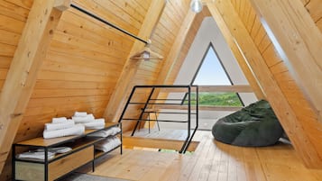Chalé, 3 quartos, ar-condicionado, vista para o vale | Roupas de cama premium