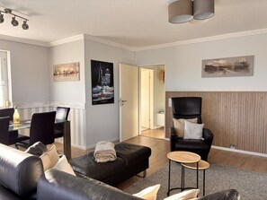 Living area - House Poseidon, vacation apartment POS20 incl. beach chair (Cuxhaven)