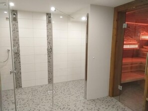 Shower, hair dryer