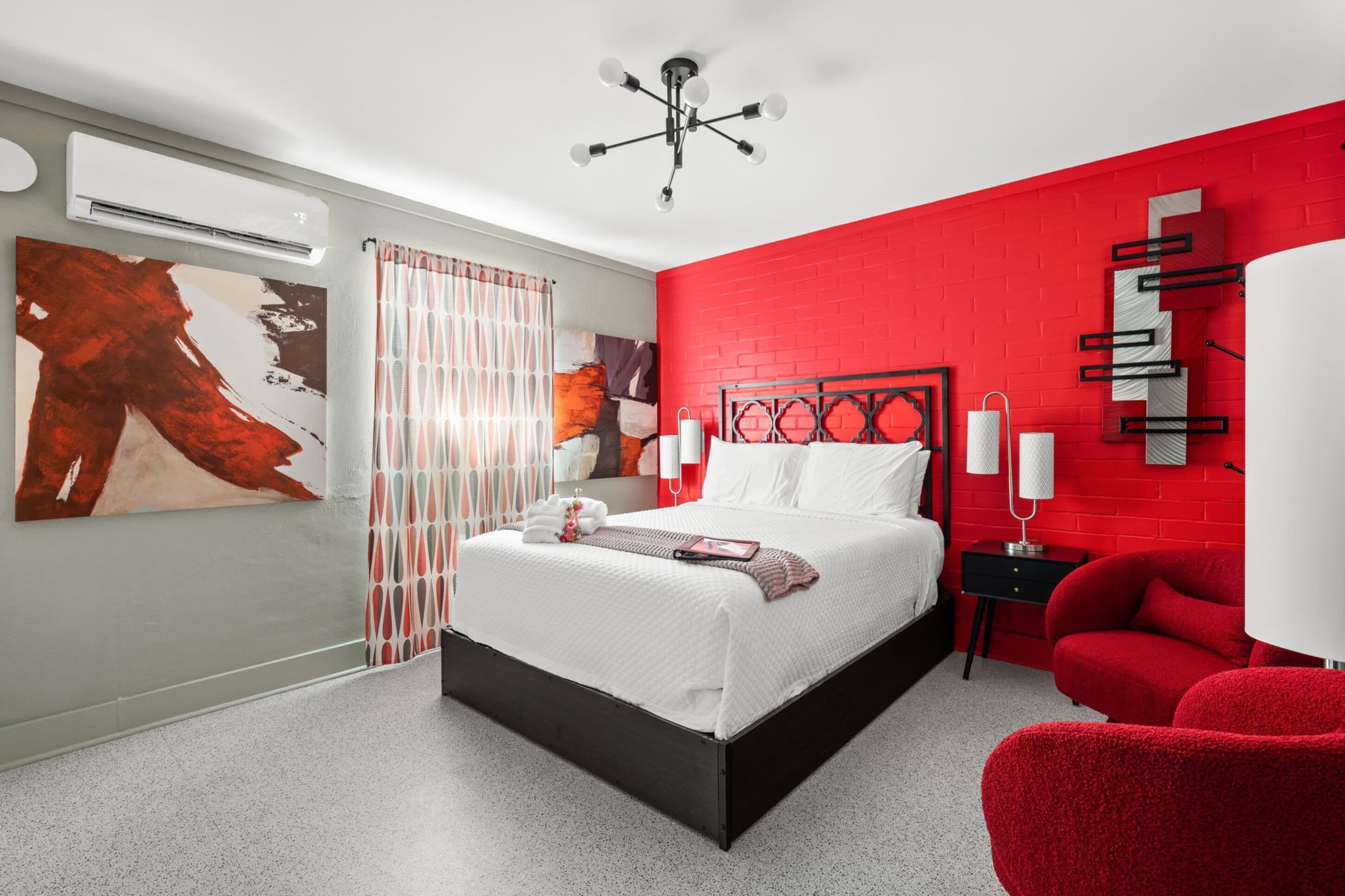 Individually decorated, individually furnished, iron/ironing board