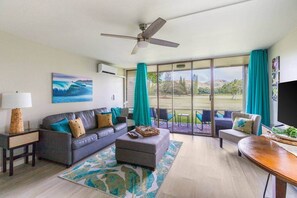 TV, table football, stereo - Sunny Savings Starts Here!  Turtle Bay's Kuilima Estates West #104 (Kahuku)