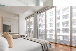 Family Suite, Balcony, City View | Desk, blackout drapes, soundproofing, iron/ironing board - The Slate Hotel  (Toronto)