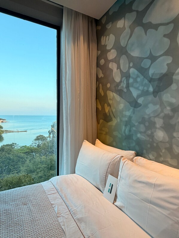 Premium bedding, minibar, desk, laptop workspace