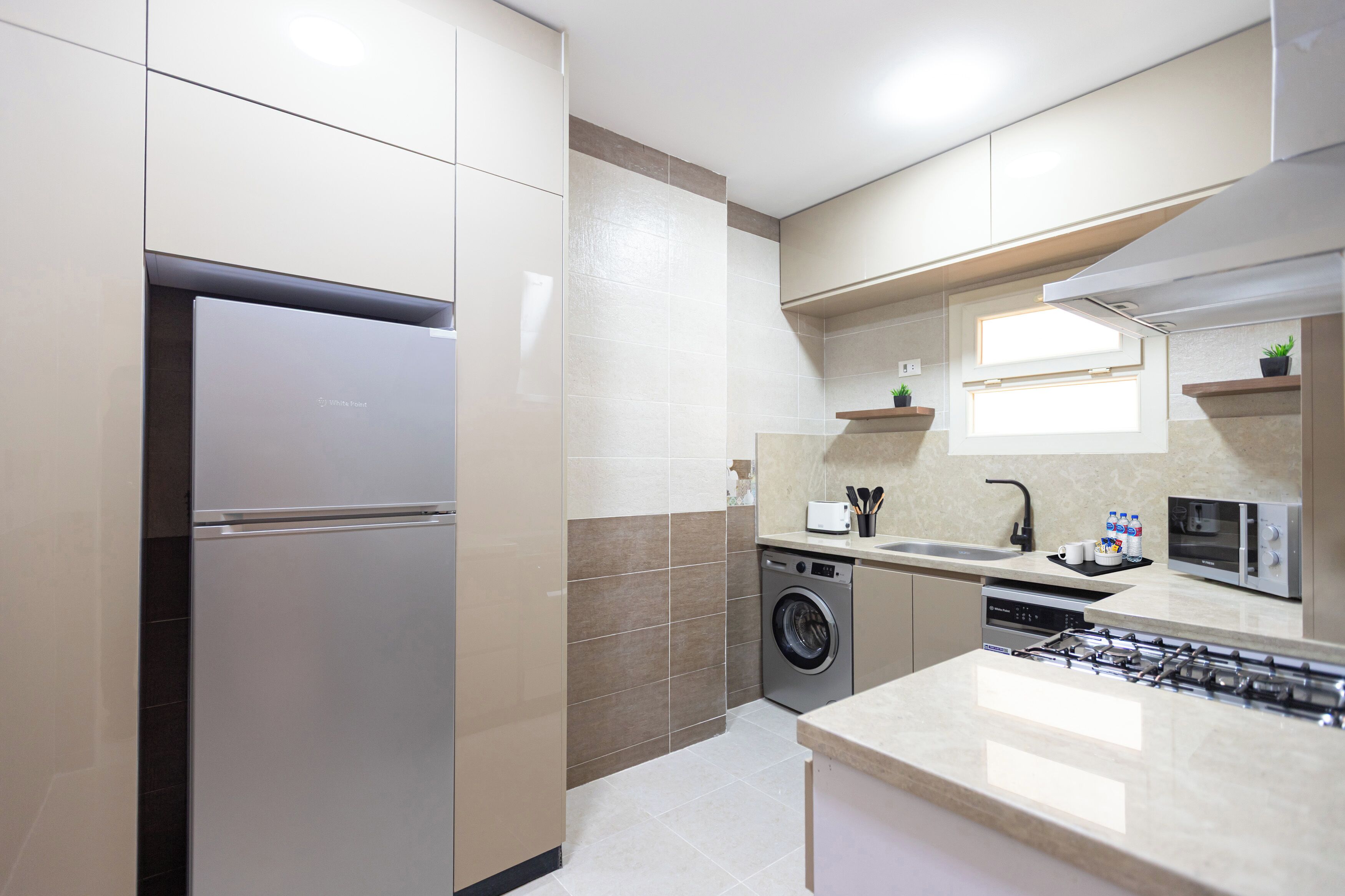 Deluxe-Apartment, 3 Schlafzimmer, Balkon, Stadtblick | Eigene Küche