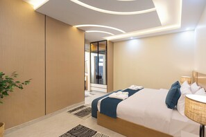 Appartement Deluxe, 3 chambres, balcon, vue ville