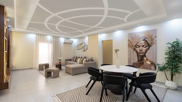 Deluxe Apartment, 3 Bedrooms, Balcony, City View | Interior