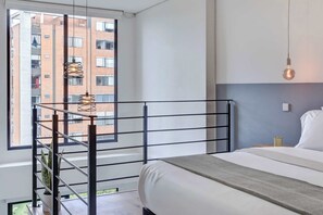 1 bedroom, iron/ironing board, WiFi, bed sheets - w* |  Stylish & Cozy Duplex Loft in Zona G (Bogotá)