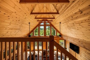 Interior - Luxury Log Cabin with Hot Tub, Game Room & Theater and Mountain Views (Black Mountain)