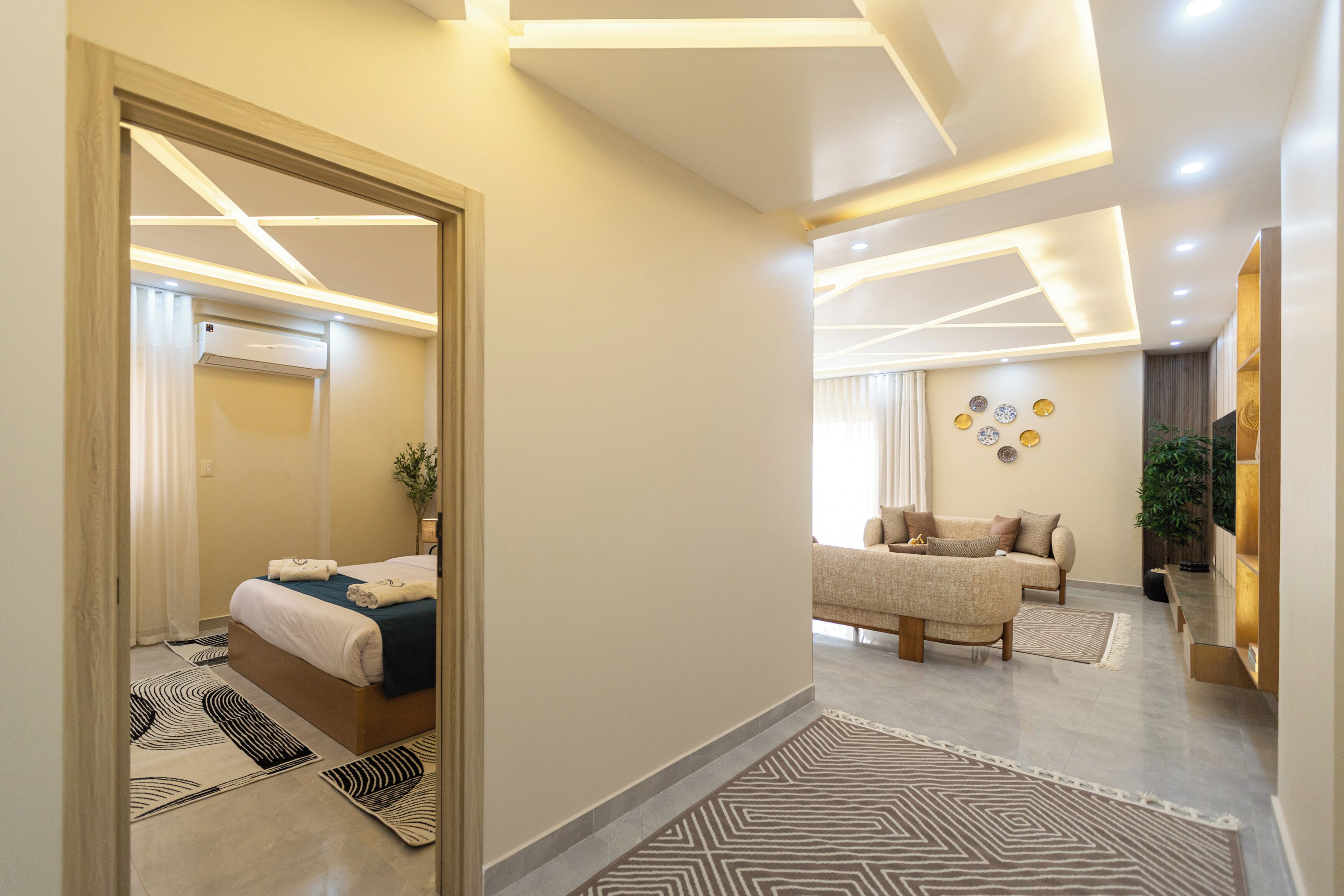 Appartement Deluxe, 4 chambres, balcon, vue ville