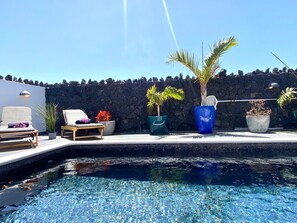 Pool - Stunning Spacious Villa with Sea Views & Heated Private Pool - Puerto del Carmen (Tías)
