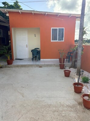 Terrace/patio - Welcome to our bright, air-conditioned 1BR apt in sunny Willemstad! nearby shops (Willemstad)