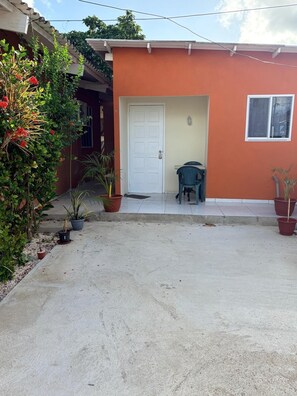 Terrace/patio - Welcome to our bright, air-conditioned 1BR apt in sunny Willemstad! nearby shops (Willemstad)