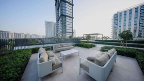 Terrace/patio - Dubai Hills Apt with Infinity Pool (Dubai)