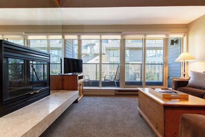 TV, fireplace - Ski-In Whistler Condo | Fireplace & Comfort | Walk to Gondola & Local Dining (Whistler)