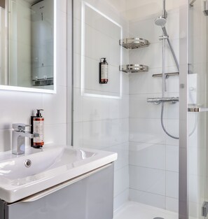 Shower, hair dryer - Manon, magnifique F2 avec vue (Rouen)