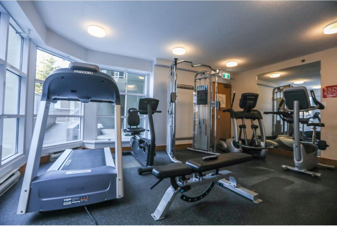 A small fitness room helps keep you on target for your goals!
