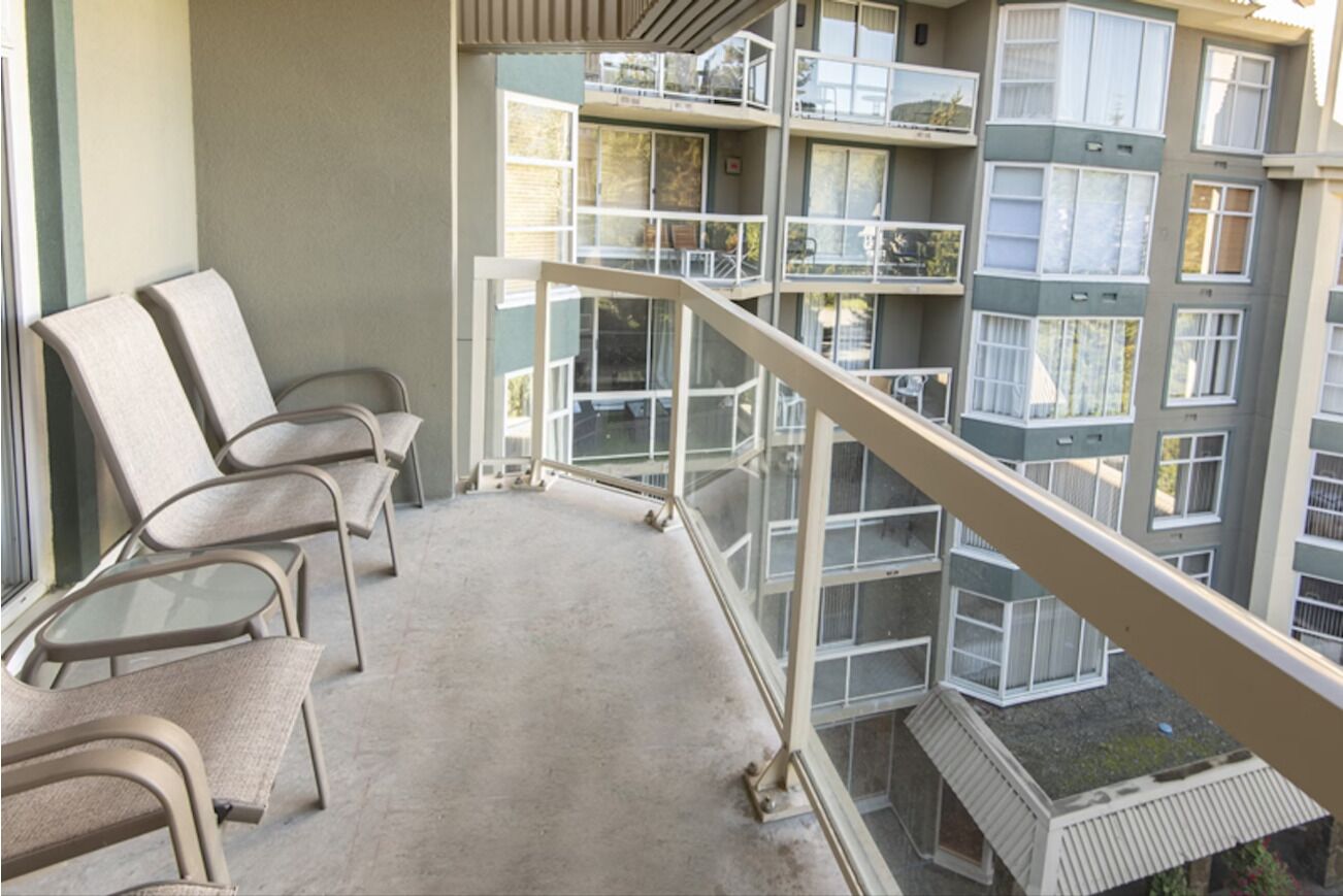 Step outside for fresh air from this private balcony perch.