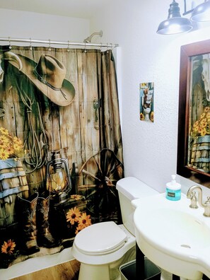 Bathroom - Saddle Up at Rodeo Ranch House! Cowboy Vibes, Blocks from the Stockyards Action! (Fort Worth)