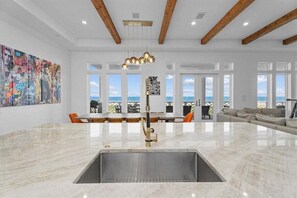 Interior - Beachfront + Hot Tub | Game Room + Pets | Sleep 18 (Galveston)