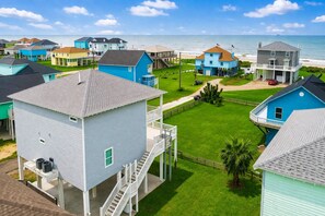 Exterior - Walk to Beach with Expansive Deck & Hot Tub | Sleeps 12 (Port Bolivar)