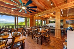 Dining - Luxury 12BR Lodge Sleeps 60 | Heated Pool + Pickleball Court + Sauna + Putt Putt (Sevierville)