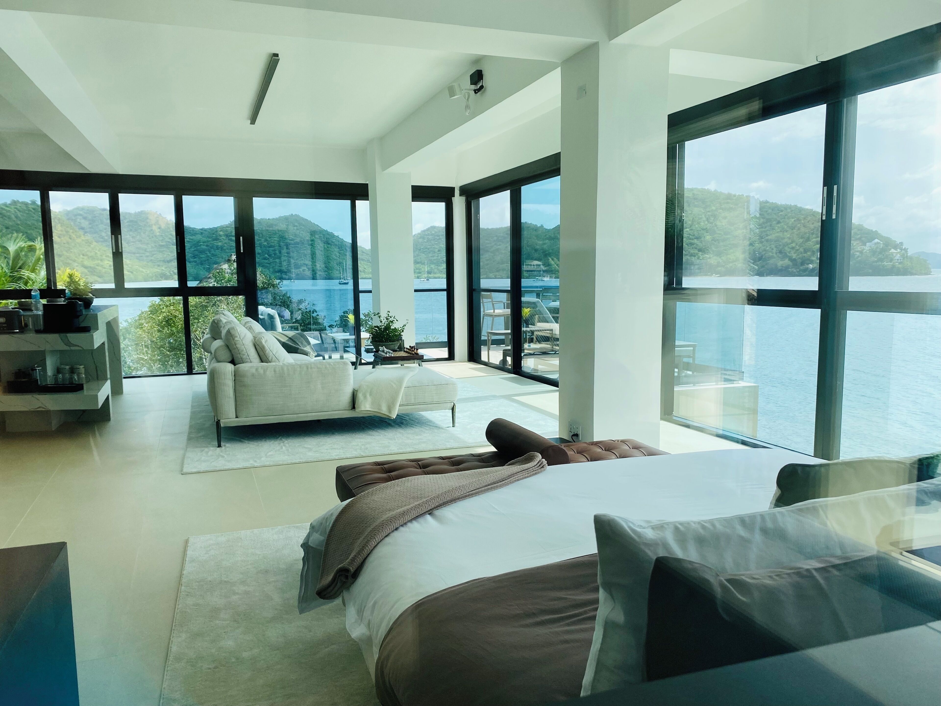 Luksusstudio, havutsikt