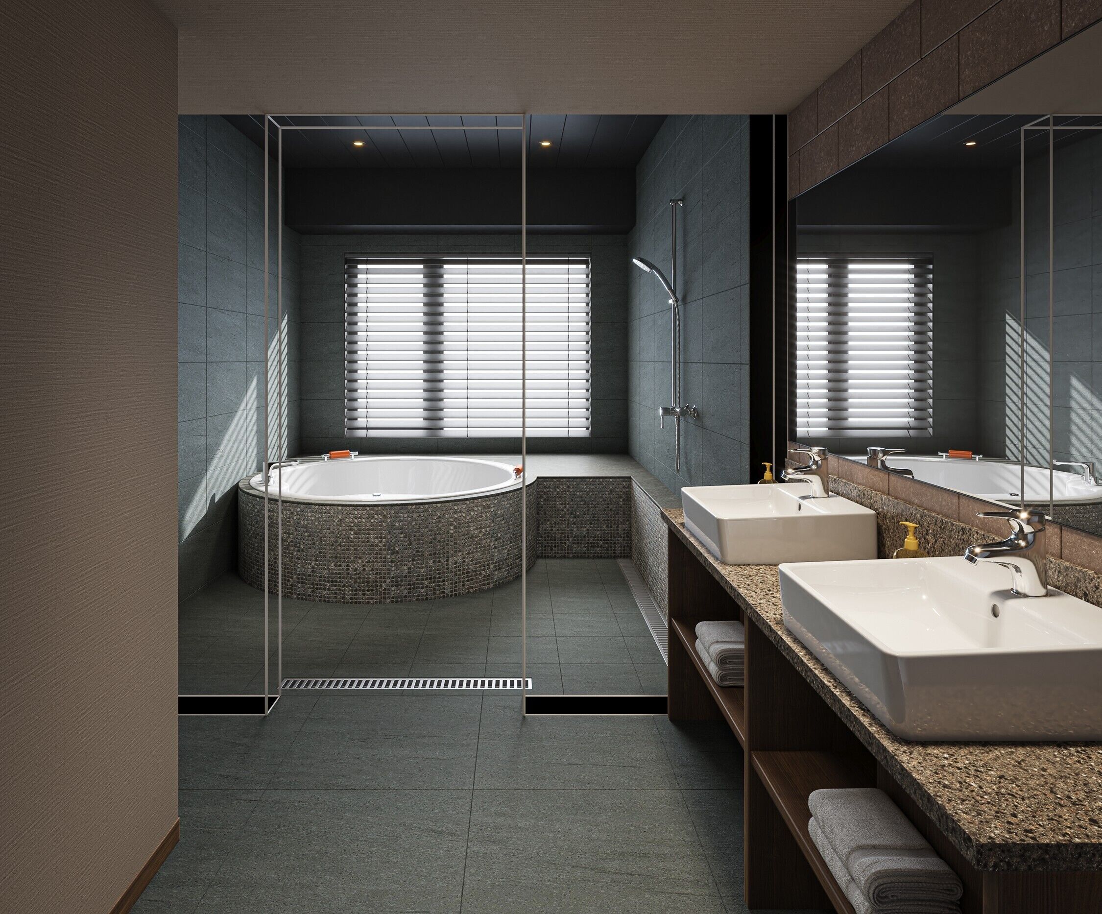 Grand Japanese Suite with Hot Tub, Non Smoking | Bathroom