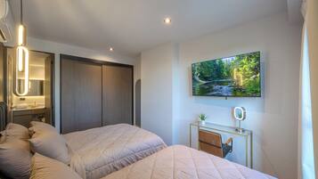 In-room safe, desk, blackout curtains, iron/ironing board