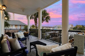 Terrace/patio - Bridgeview | Waterfront 6BR Home w/ Pool + Sauna | Sleeps 12 (Little River)