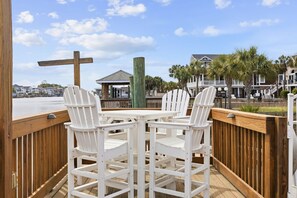 Outdoor dining - Bridgeview | Waterfront 6BR Home w/ Pool + Sauna | Sleeps 12 (Little River)