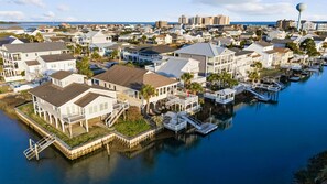 Exterior - Endless Paradise - Waterfront 5BR w/ Private Dock (Walk to Beach) (North Myrtle Beach)