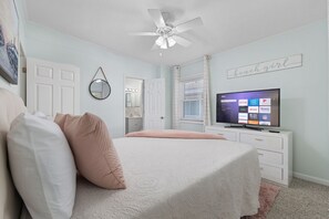 Desk, iron/ironing board, travel cot, free WiFi