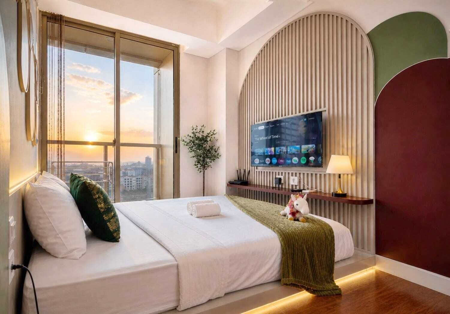 Apartment, 2 Schlafzimmer, Stadtblick | Schreibtisch, Bügeleisen/Bügelbrett, kostenloses WLAN