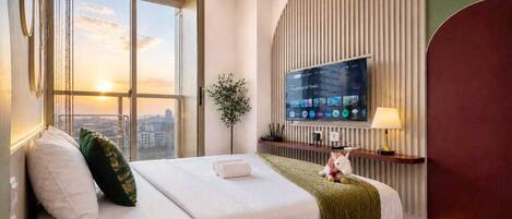 Apartment, 2 Schlafzimmer, Stadtblick | Schreibtisch, Bügeleisen/Bügelbrett, kostenloses WLAN
