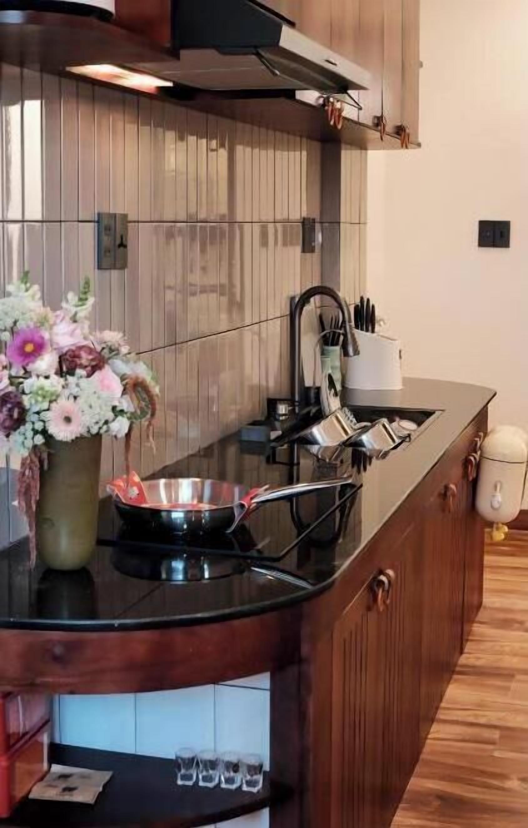 Apartemen, balkon, pemandangan kota | Dapur pribadi