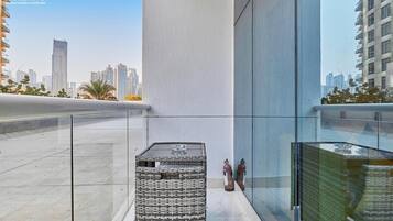 Deluxe Apartment, City View | Terrace/patio