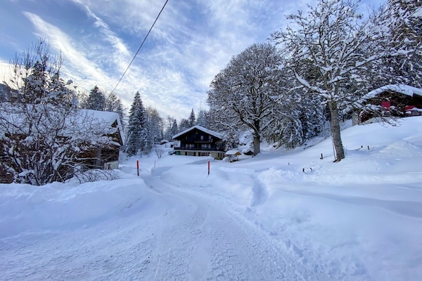 Wolke, Himmel, Schnee, Fenster, Gebäude, Steigung, Pflanze, Baum, Terrain, Haus