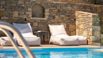 Hus, 1 soverom, privat basseng, sjøutsikt | Terrasse/patio