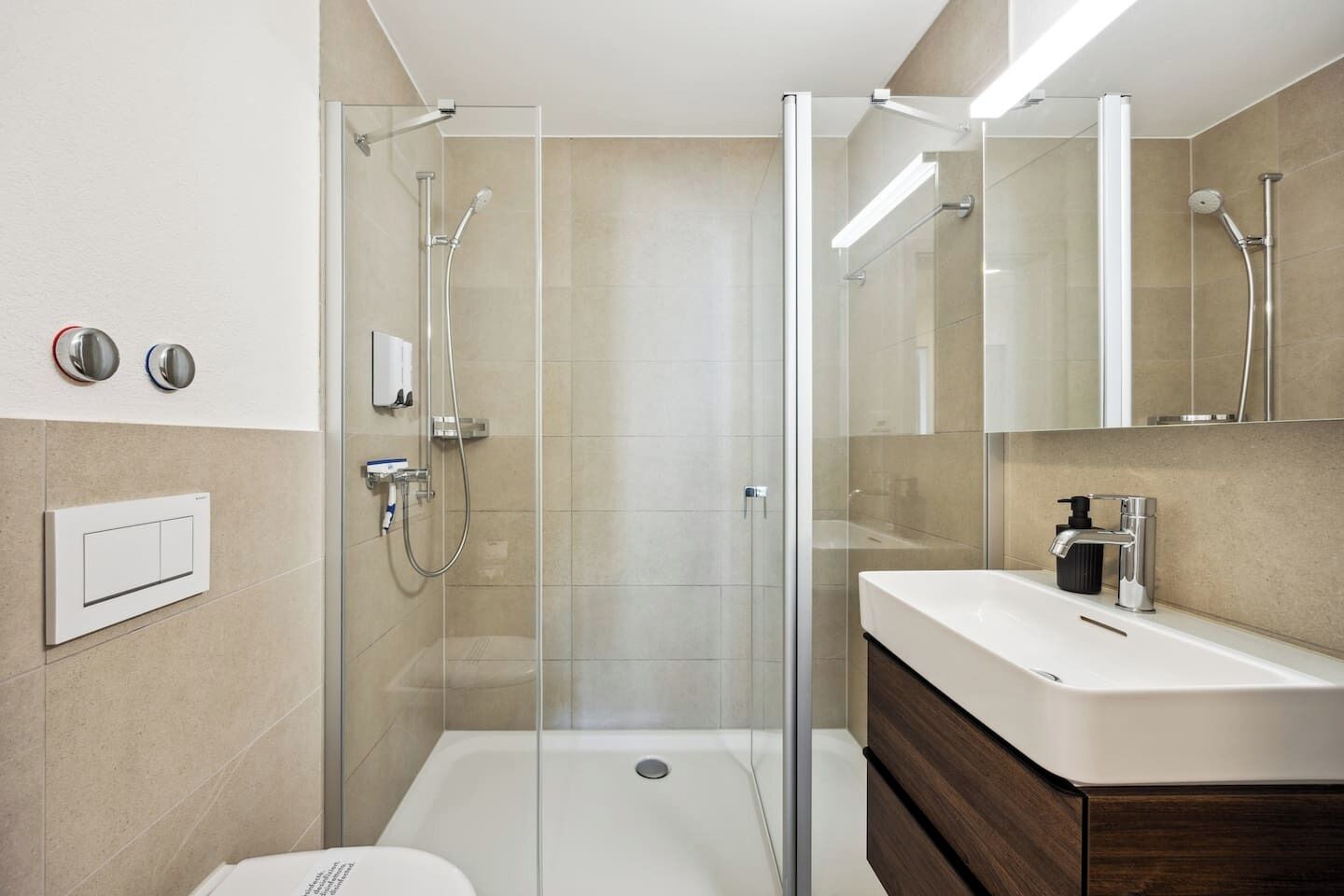 Shower, hair dryer