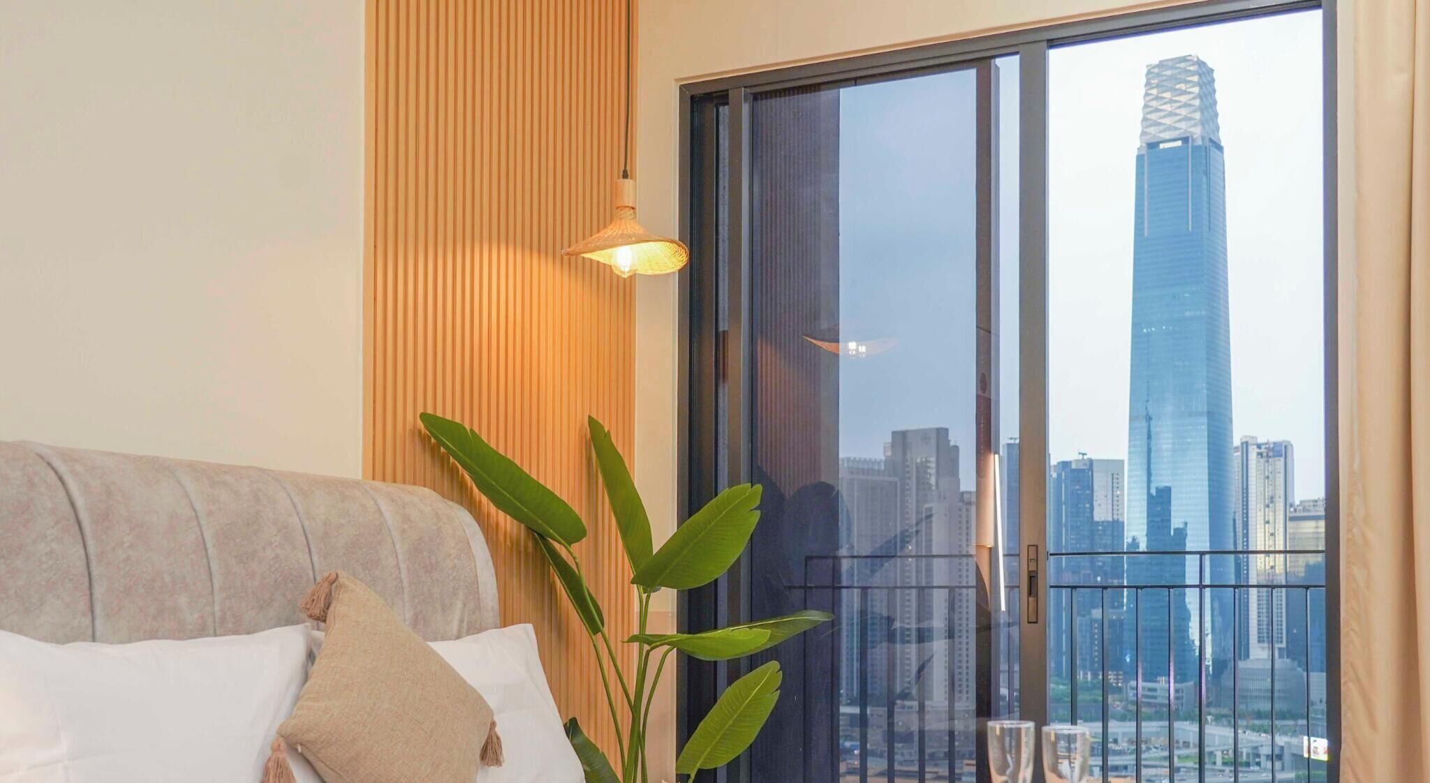 City studio, niet-roken, uitzicht op stad | Een strijkplank/strijkijzer, gratis wifi, beddengoed