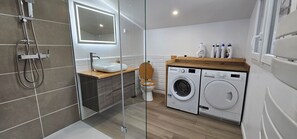 Shower, hair dryer