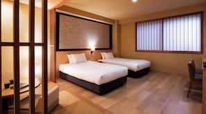 1 bedroom, desk, free WiFi, bed sheets - For 3 people 34 square meters Comfort Twin Non / Kyoto City Kyōto (Kyoto City)